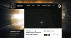 Desktop Screenshot of hvezdaren-sobotiste.sk